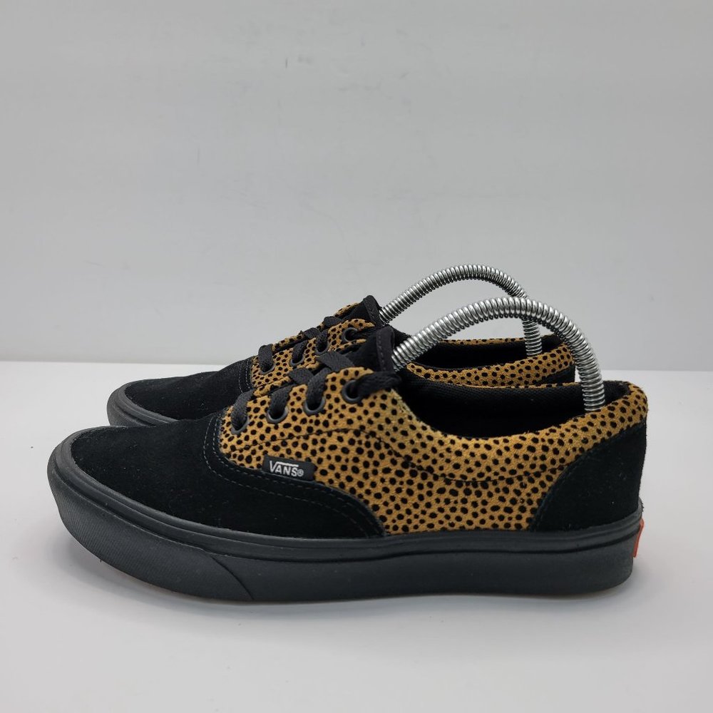 Vans Comfycush Era Tiny Cheetah Unisex Black Shoes US Size Men 5.5 Women 7 - Picture 2 of 8